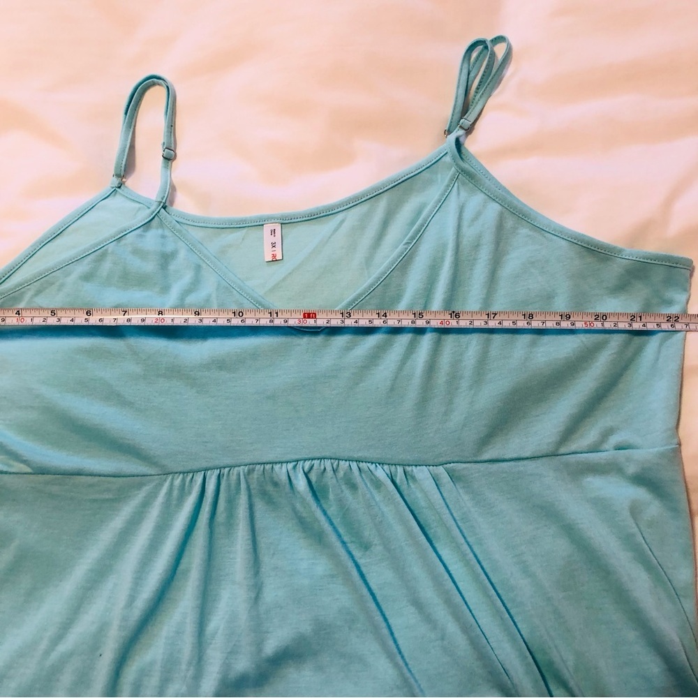 Rosegal Plus Size 3X(fits1X) 2 piece, Mint Dress Peach Lace Tie Crop, Maternity - Picture 9 of 16